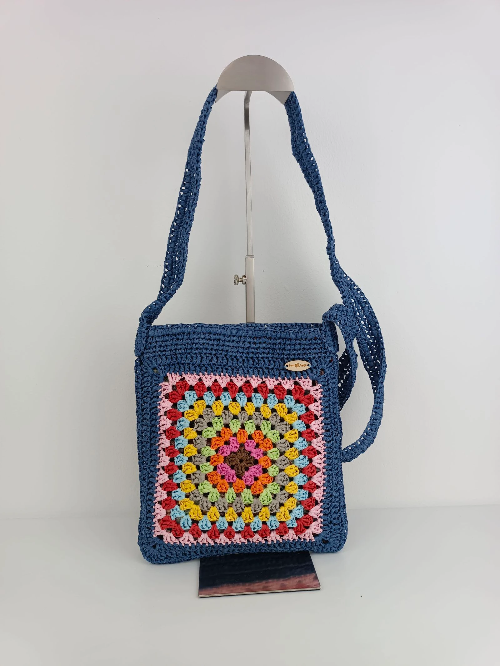 Bolsa granny tecida em ráfia – photo 2